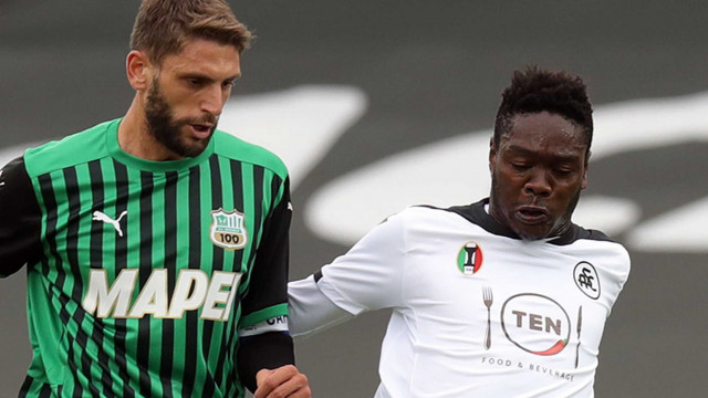 SPEZIA - SASSUOLO 27-09-2020 EMMANUEL GYASI E DOMENICO BERARDI TASSONE/SILPRESS