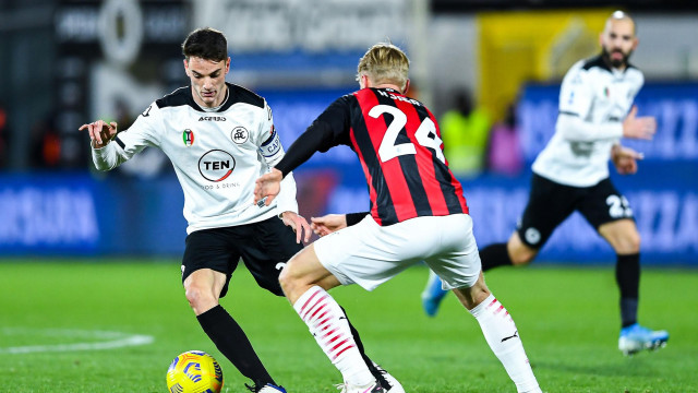 SPEZIA-MILAN 13-02-2021 Giulio Maggiore-Simon Thorup Kjaer-Riccardo Saponara. TASSONE/SILPRESS