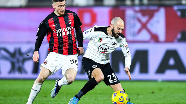 SPEZIA-MILAN 13-02-2021 Alexis Jesse Saelemaekers-Riccardo Saponara. TASSONE/SILPRESS