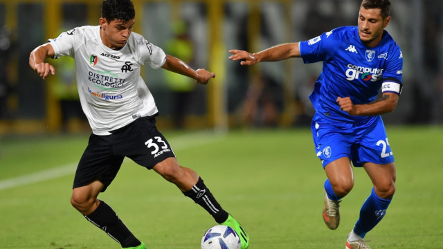 La Spezia 14/08/2022 - campionato di calcio serie A / Spezia-Empoli / foto Image Sport
nella foto: Kevin Agudelo-Filippo Bandinelli